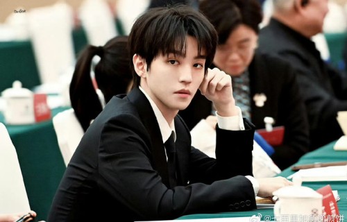 王俊凯出席中国文艺志愿者协会理事会议|帅哥|工作